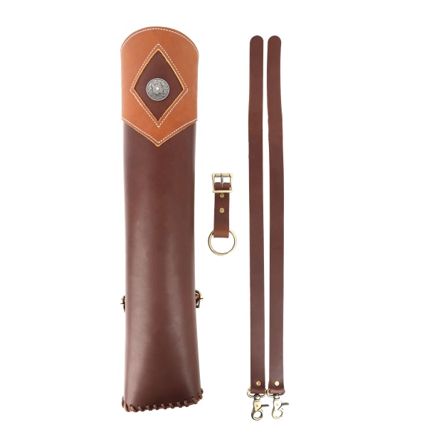 Traditional Archery Quiver 20-Arrow Capacity Cowhide