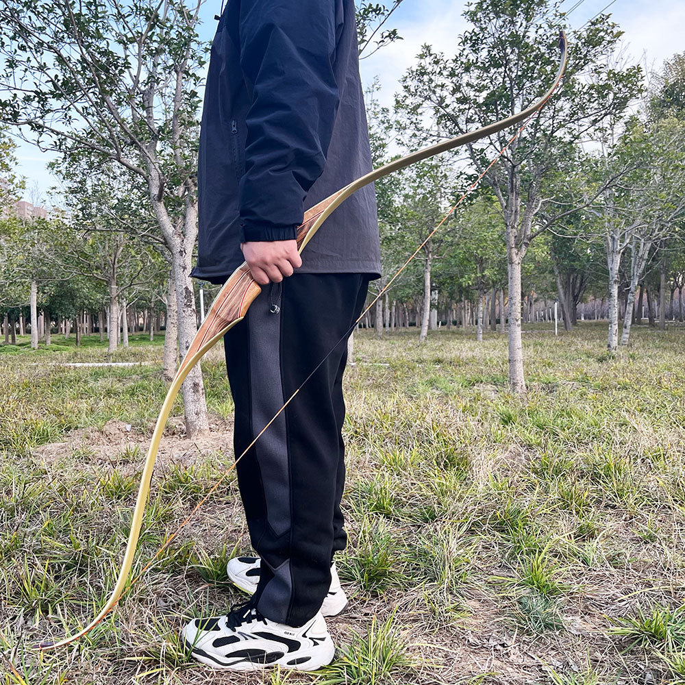 Archery 30-60lbs Traditional Recurve Longbow Hunting Target