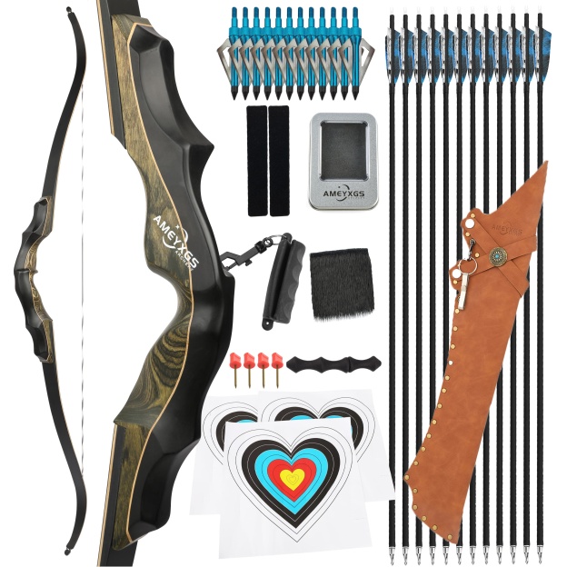 Archery 20-55lbs Traditional Recurve Longbow Hunting Target