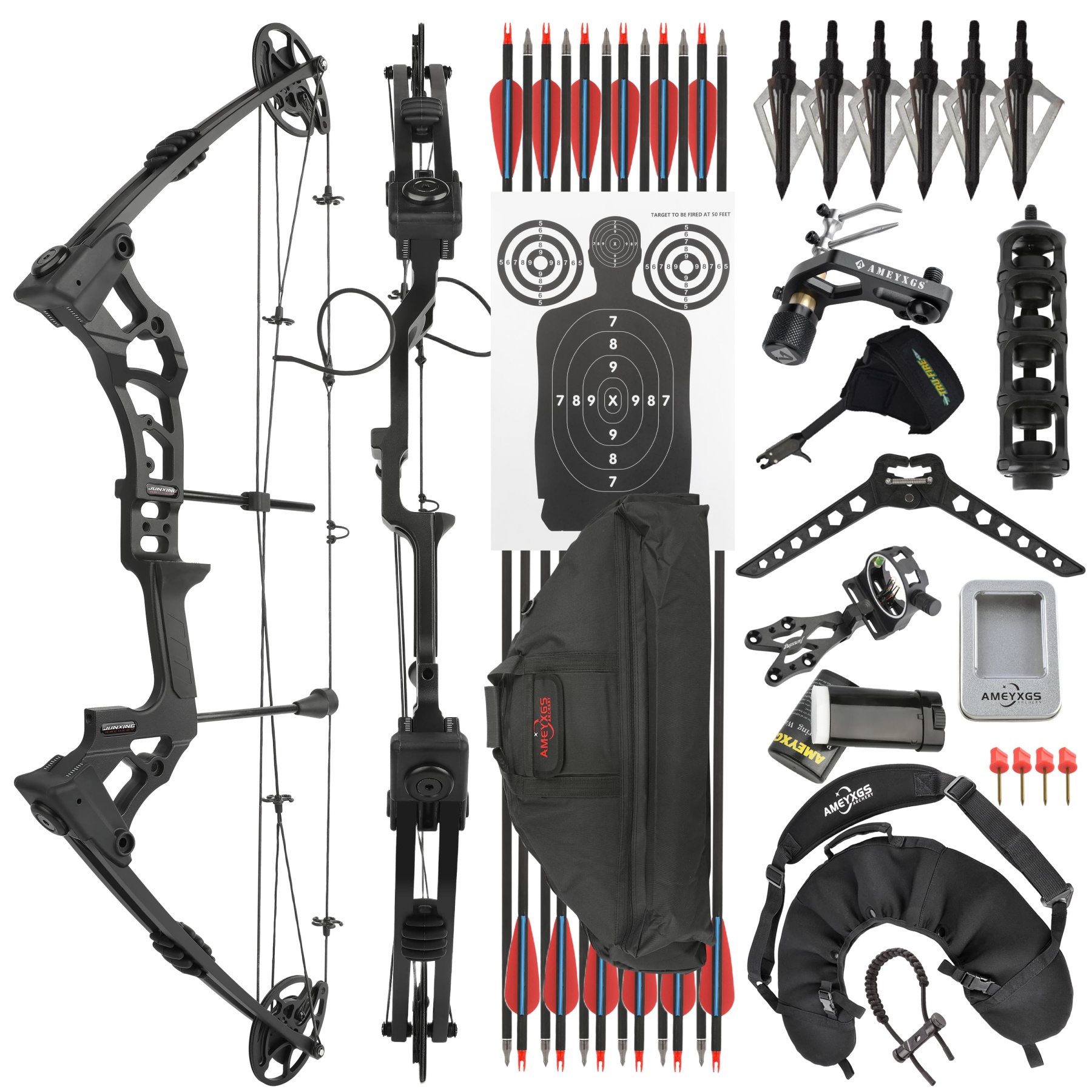 0-70lbs Compound Bow Arrow set Archery Let-off 80%