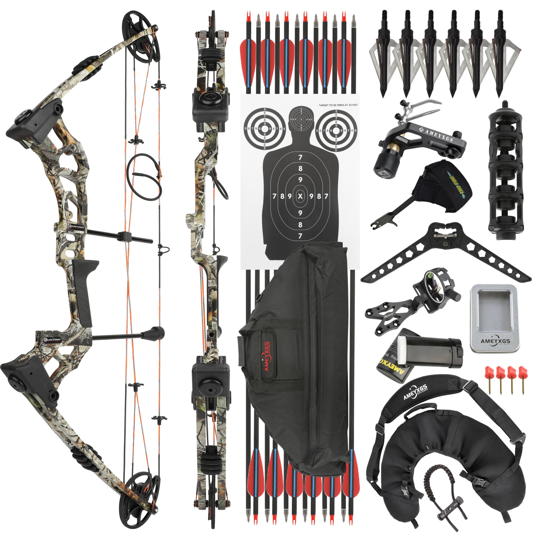 0-70lbs Compound Bow Arrow set Archery Let-off 80%