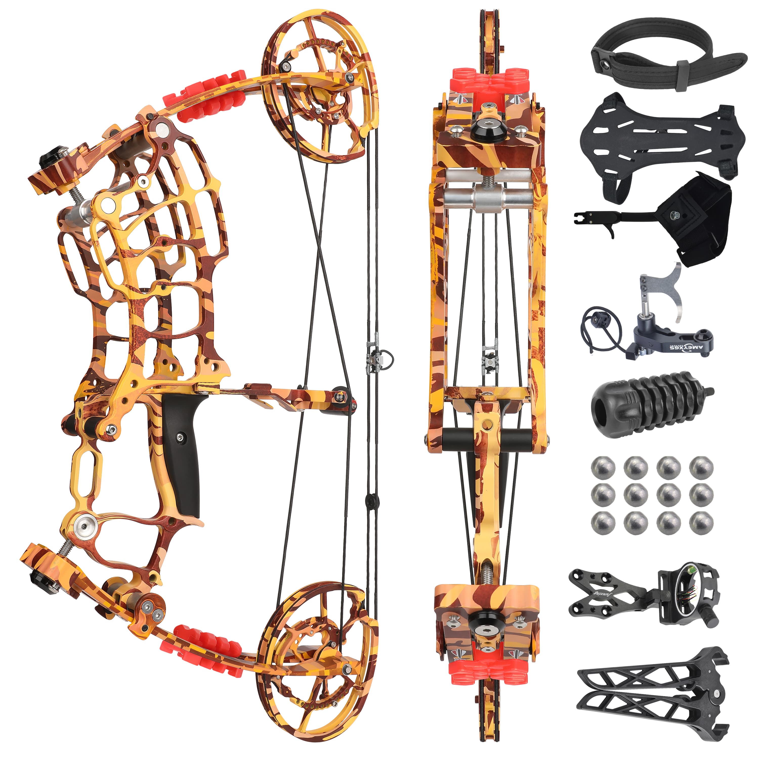 Compound Bow 420 FPS High Speed 80% Let-Off 30-60 lbs Adjustable