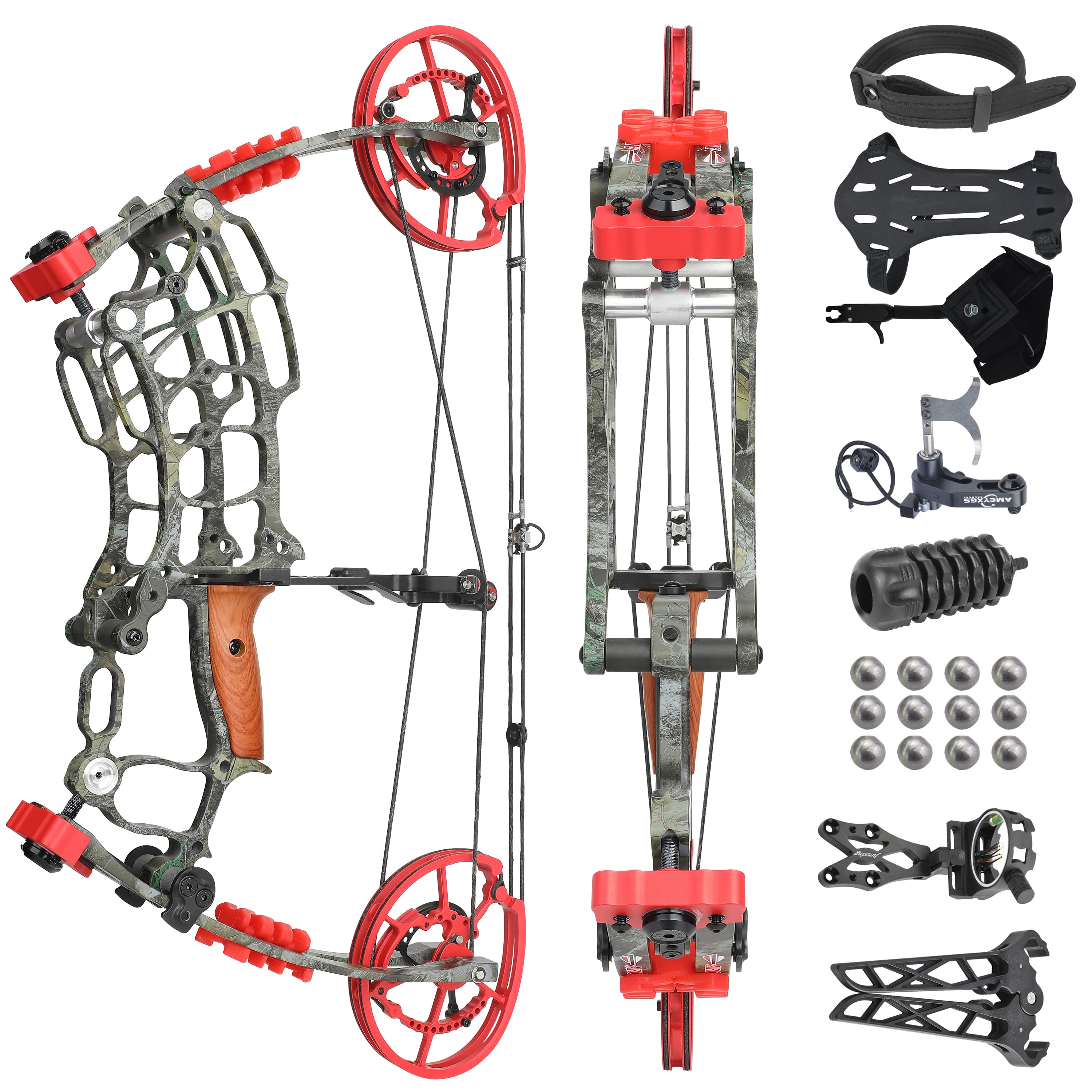 Compound Bow 420 FPS High Speed 80% Let-Off 30-60 lbs Adjustable