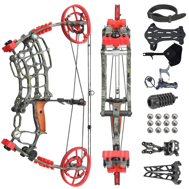 Compound Bow 420 FPS High Speed 80% Let-Off 30-60 lbs Adjustable