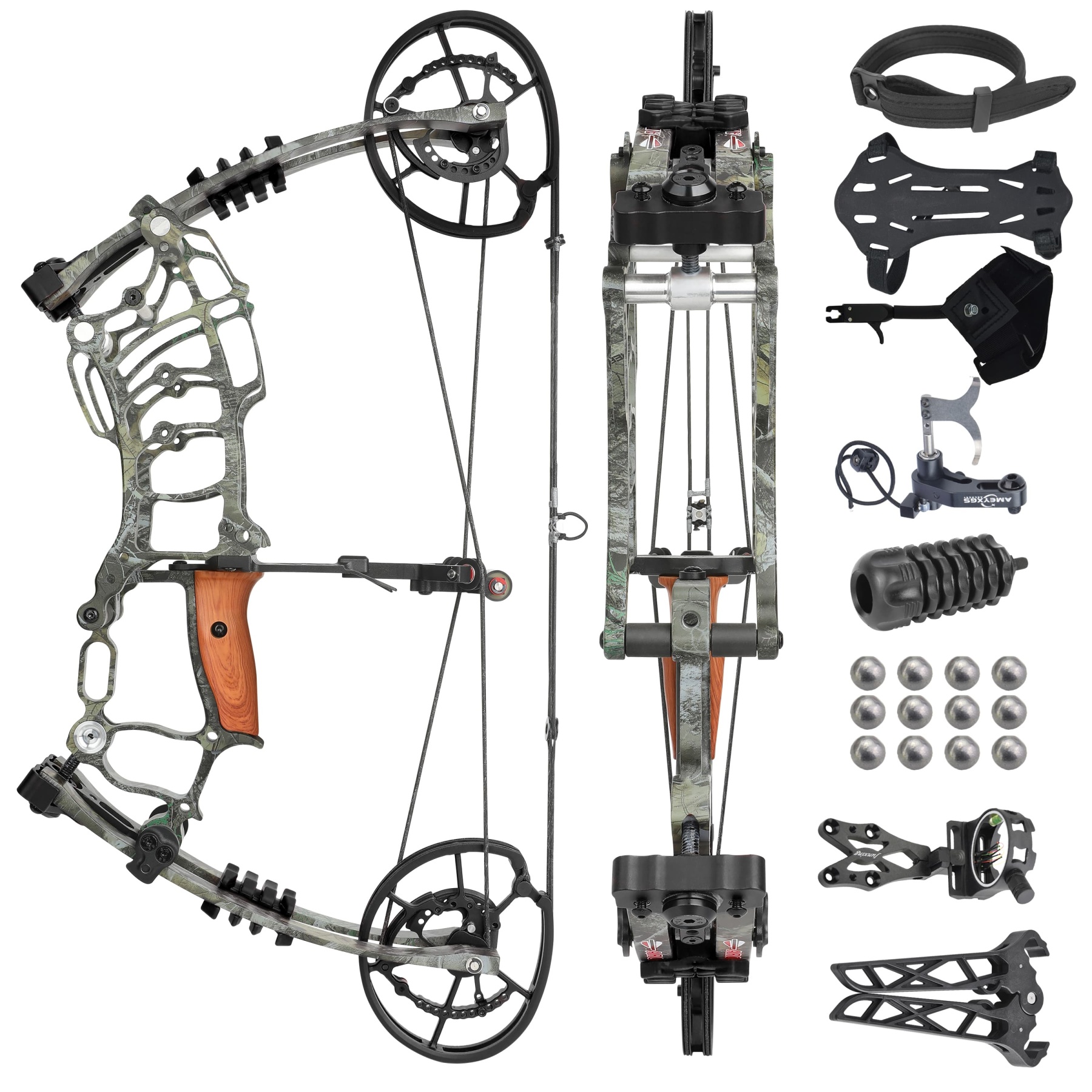 Compound Bow 420 FPS High Speed 80% Let-Off 30-60 lbs Adjustable