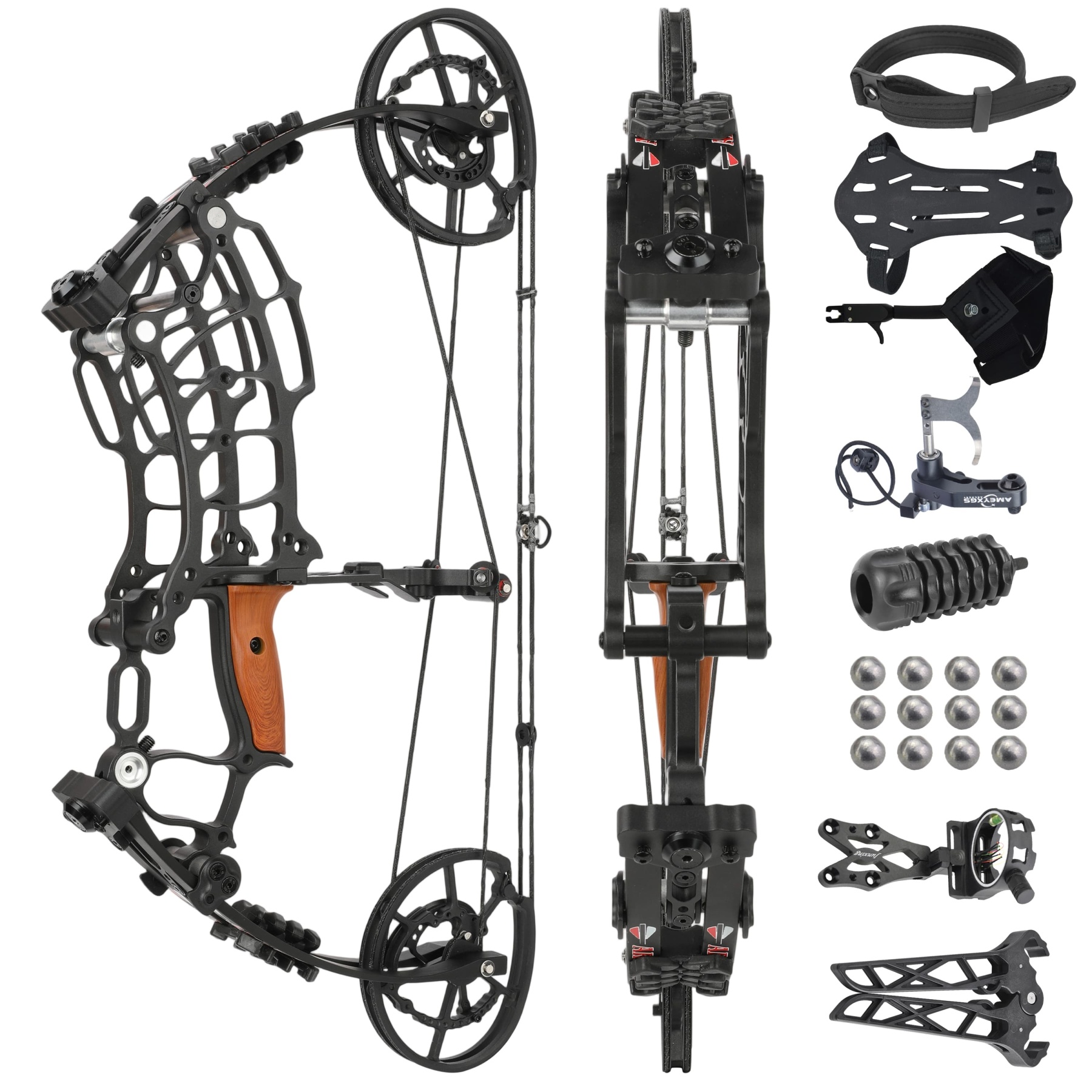 Compound Bow 420 FPS High Speed 80% Let-Off 30-60 lbs Adjustable