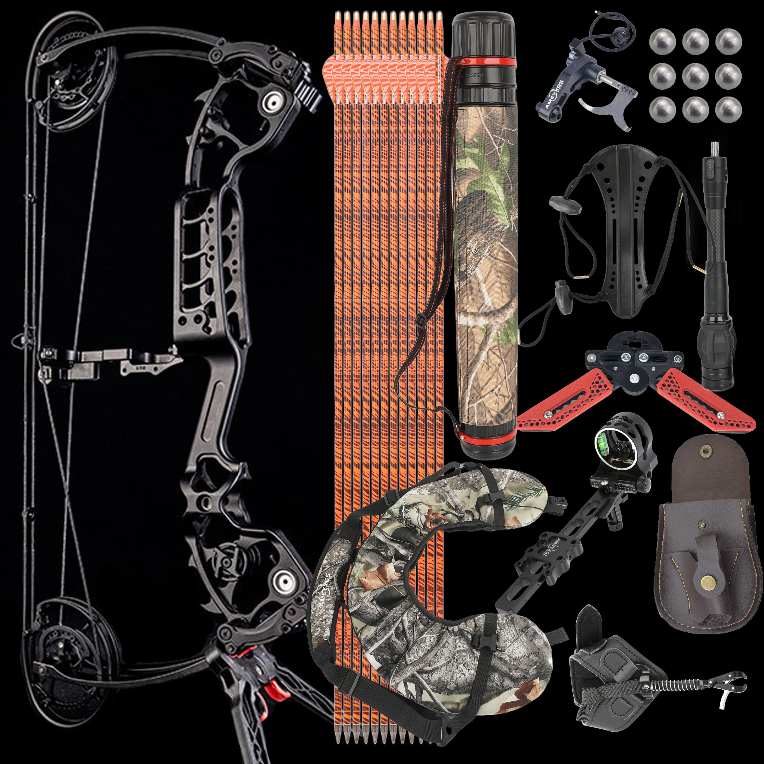 40-70lbs Compound Bow Arrow set Archery Let-off 80%