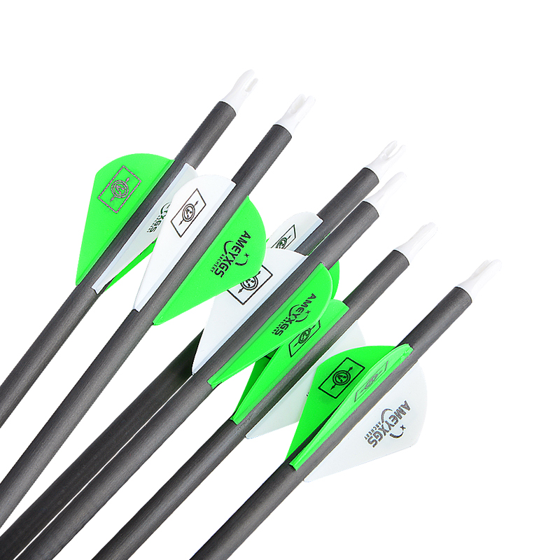 Pure Carbon Fletched Arrows Hunting SP250-600 6.2mm 31"