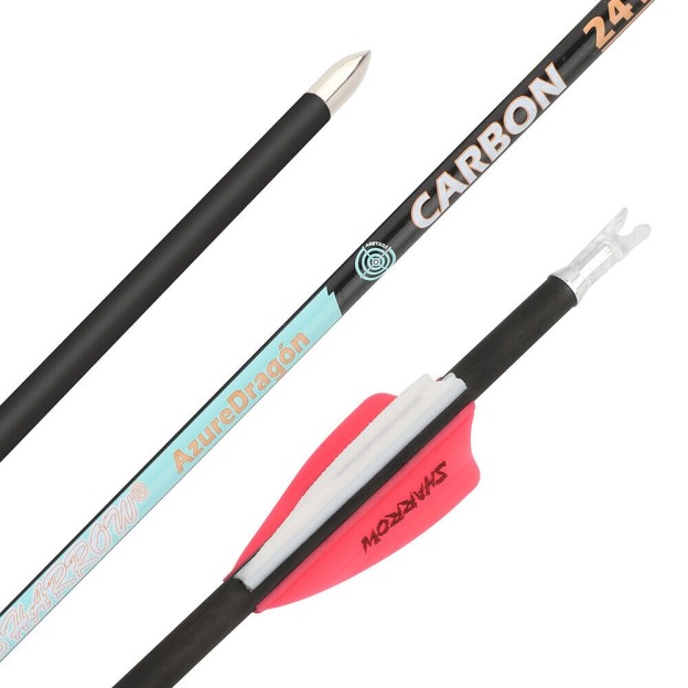 Pure Carbon Arrows 32 inch SP300-1000 Vanes .003" Recurve Compound Bow