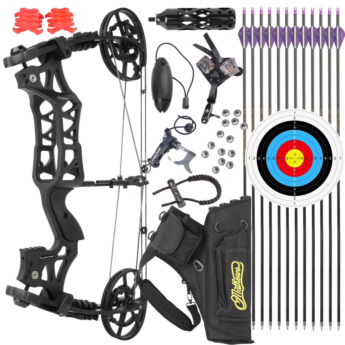 40-70lbs Compound Bow Arrow set Archery Let-off 80% Target