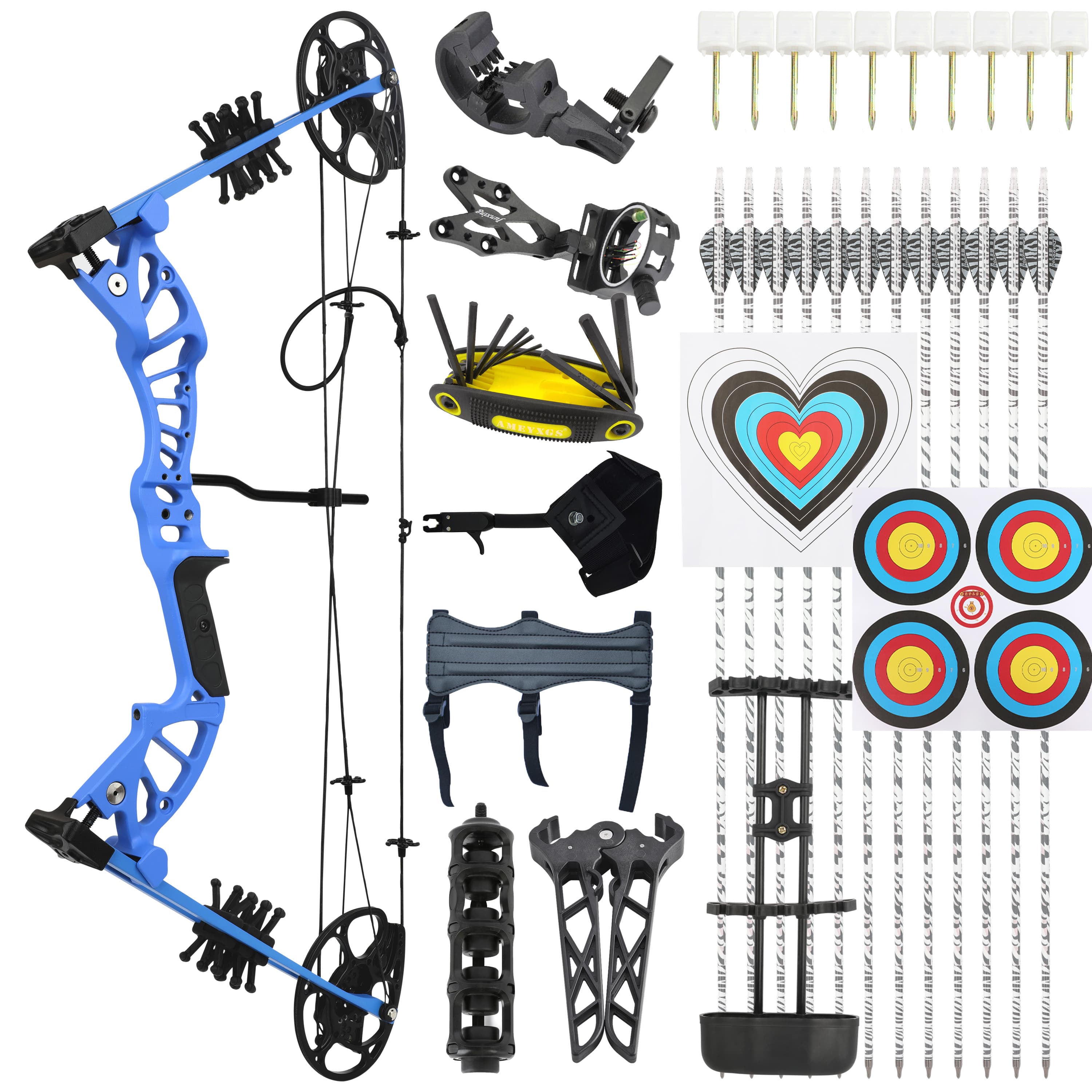 Compound Bow Arrow set 15-45lbs Archery Let-off 75% Target