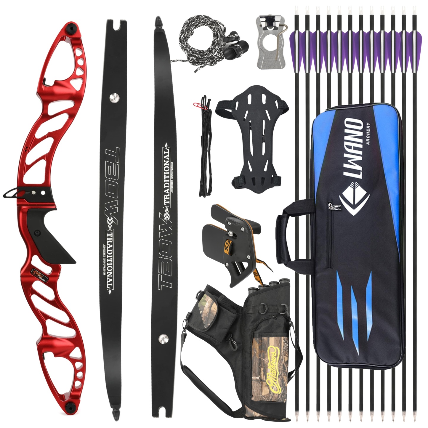 Archery 25-60lbs Recurve bow Takedown Bow Hunting Target