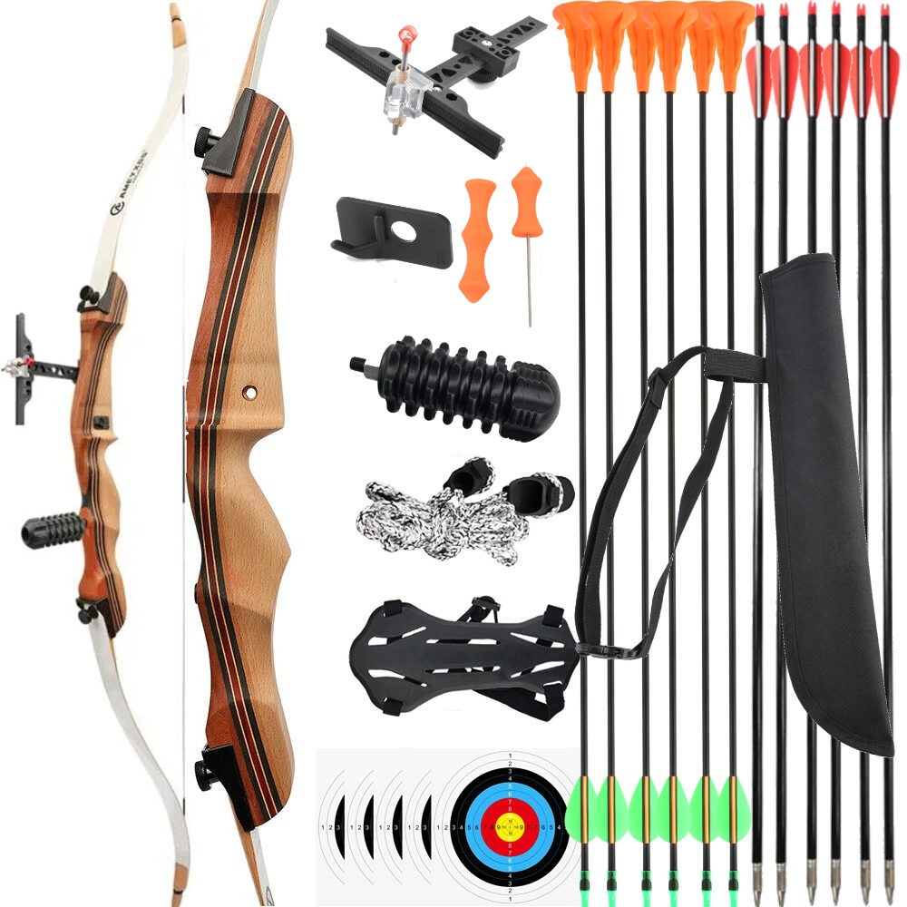 Youth Beginner Recurve Bow Archery Set Training Practice 48" 54"