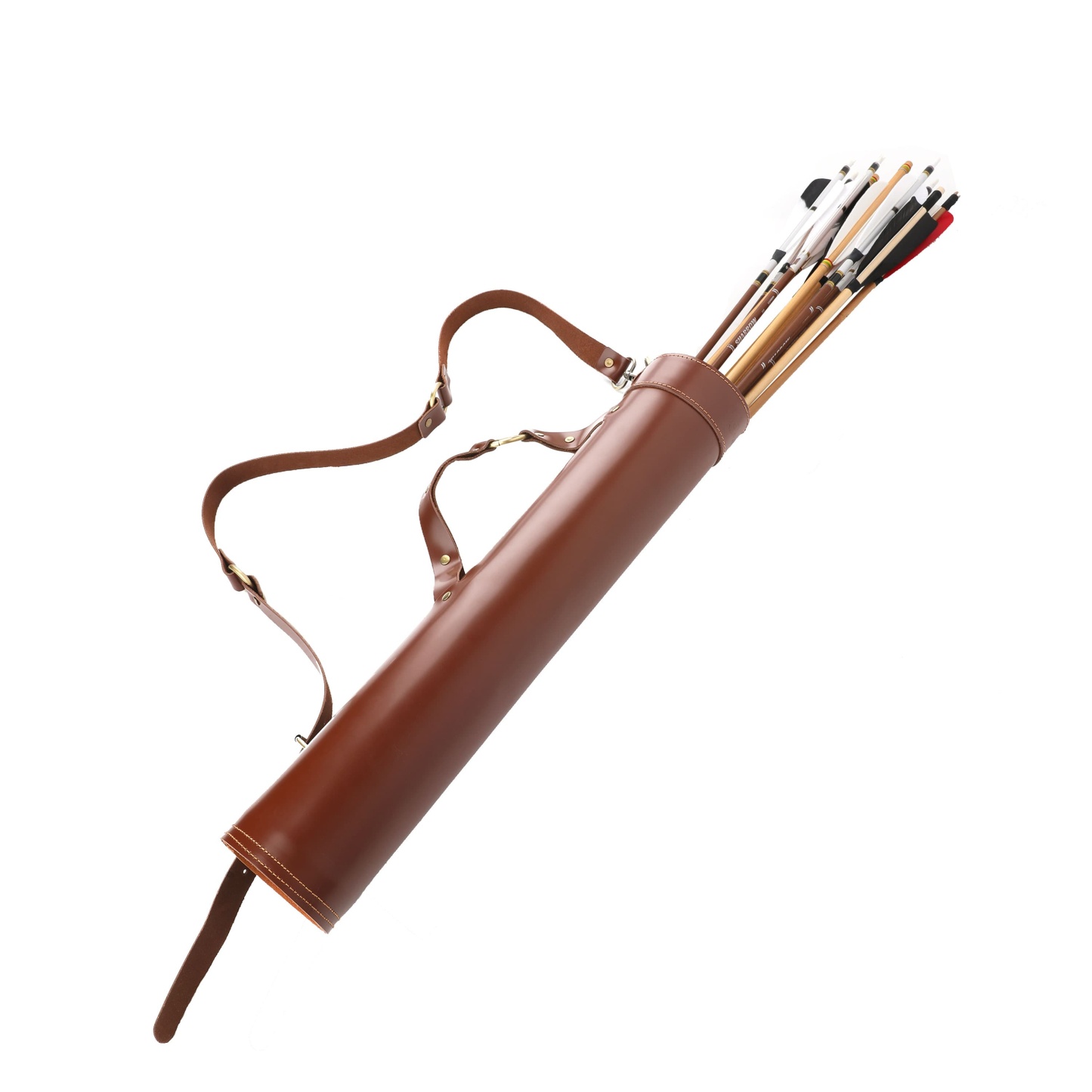 Leather Archery Quiver Shoulder/Waist Carry Handmade Cowhide LH RH