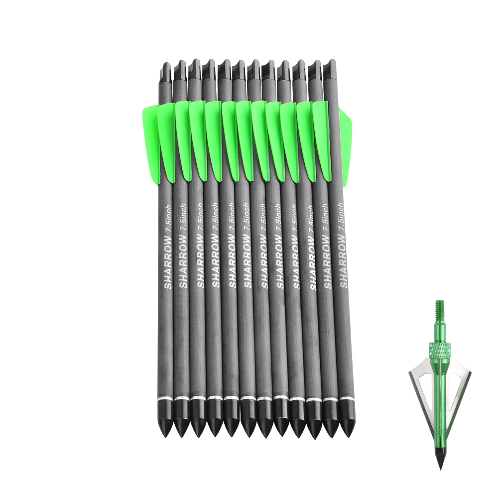 Carbon Arrows Bolt 7.5" 15" Broadhead Field Archery Mini Bow Hunting