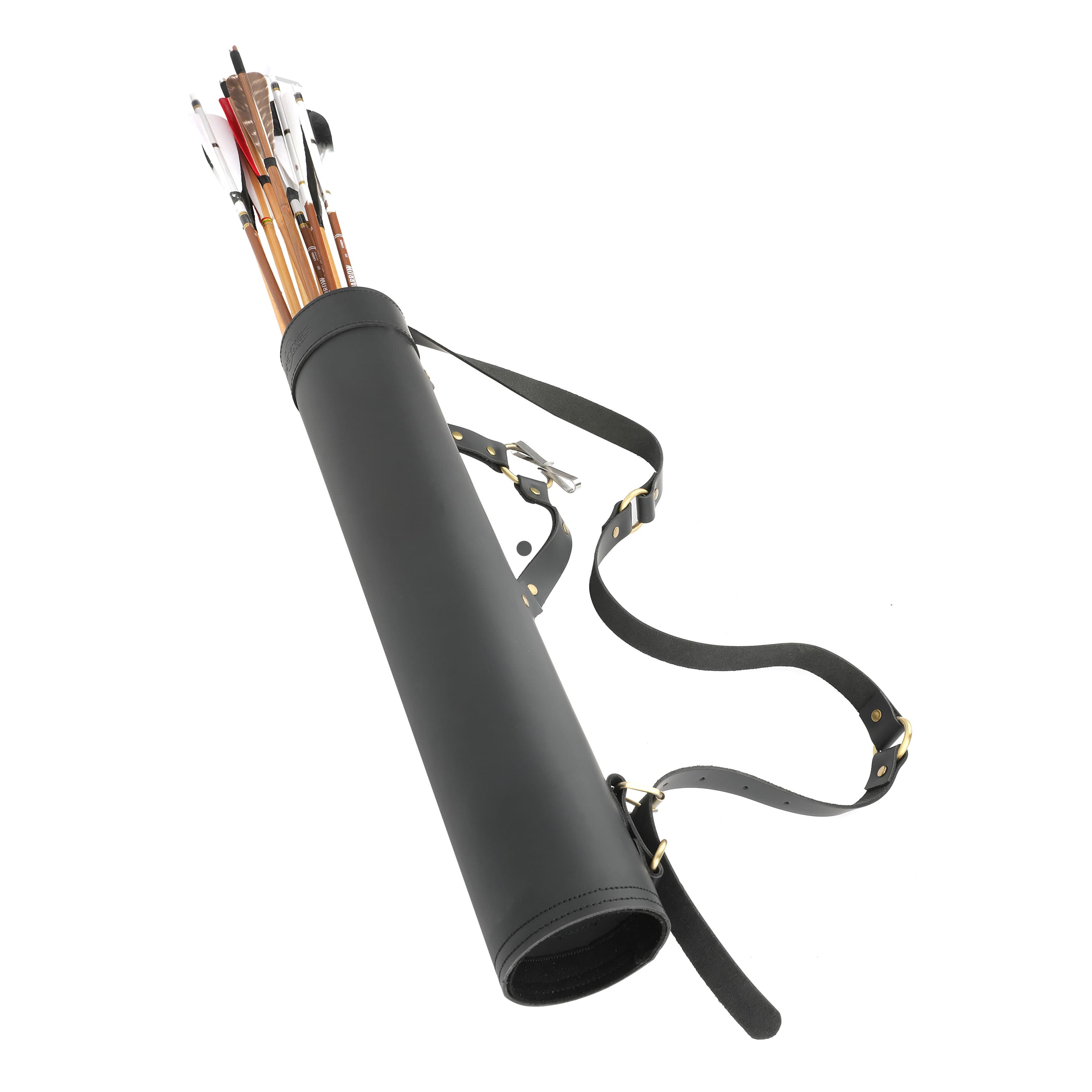 Leather Archery Quiver Shoulder/Waist Carry Handmade Cowhide LH RH