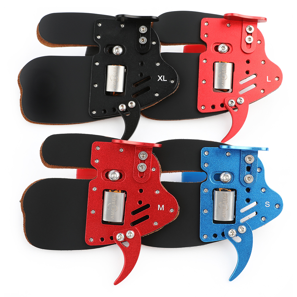 Finger Tab Archery Guard Cow Leather Bowstring Protector Gear LH RH