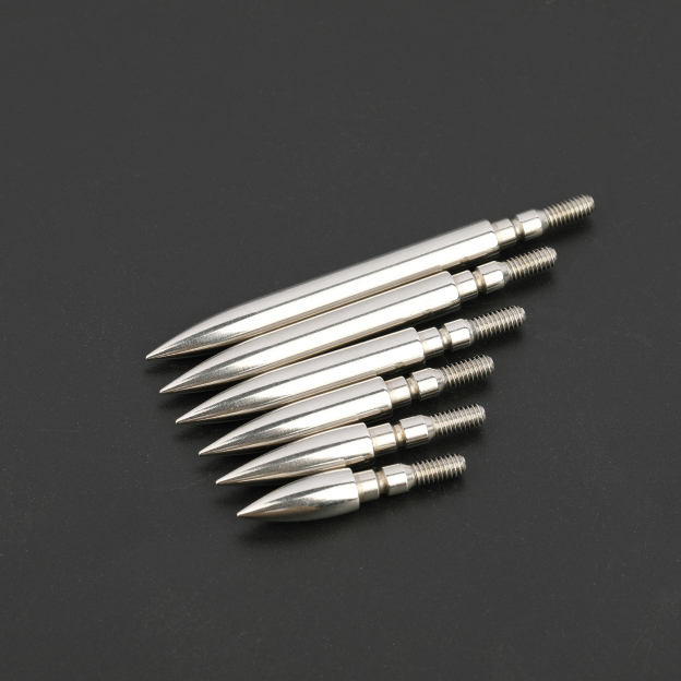 Archery Field Points Steel Arrow Tips 100-200gr Target Arrowhead 24X