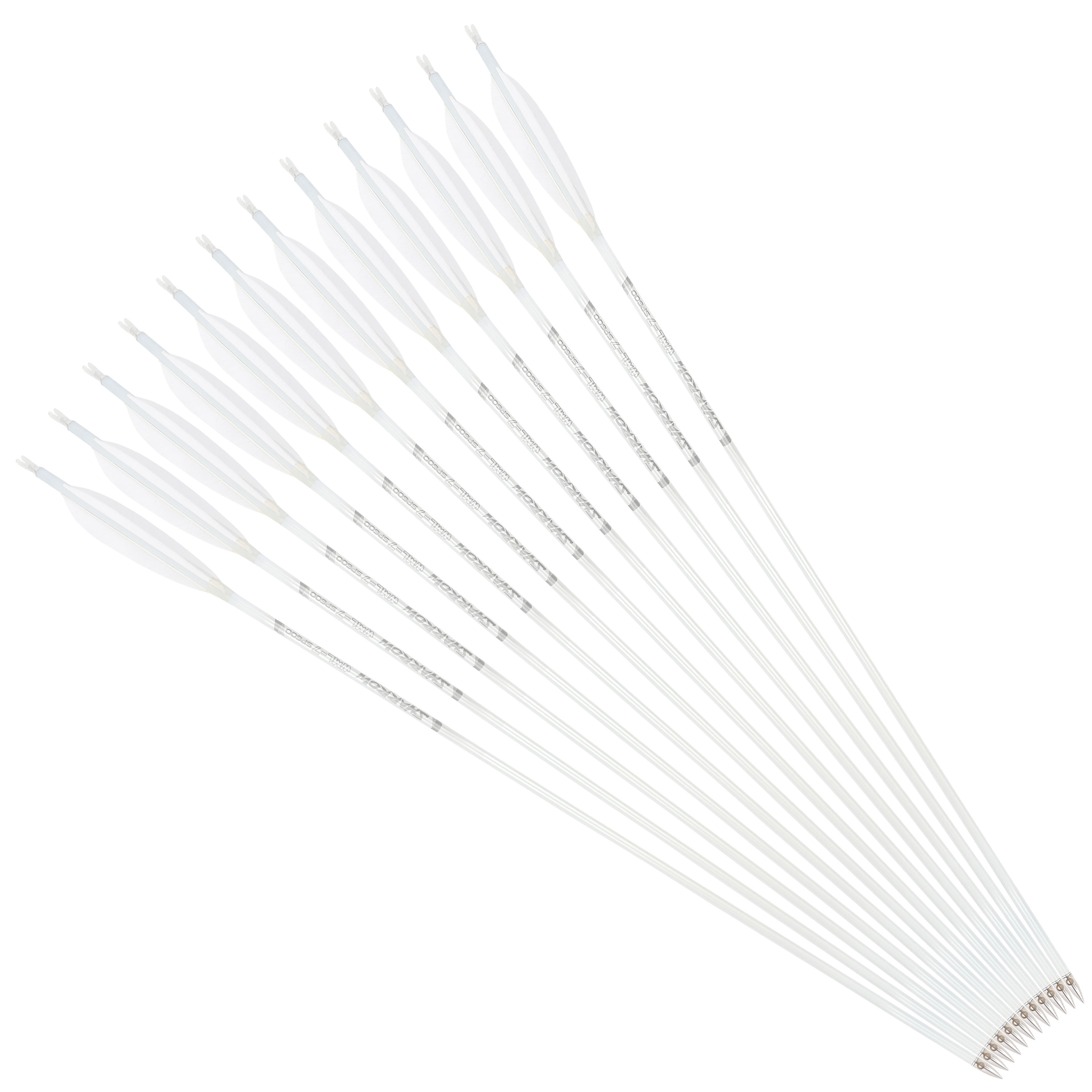 Hunting Fletched Arrows Pure Carbon Feather Spine 400-800