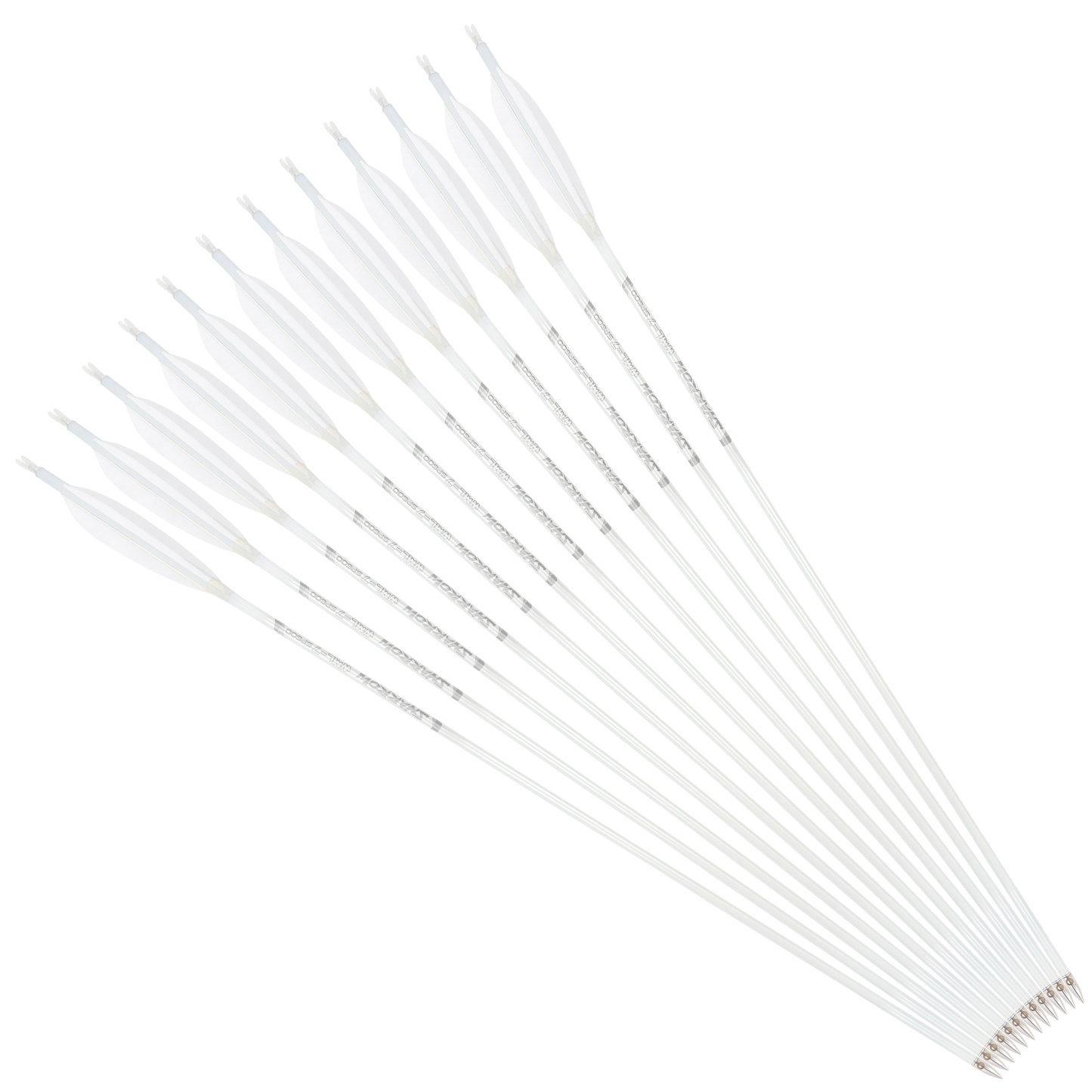 Hunting Fletched Arrows Pure Carbon Feather Spine 400-800