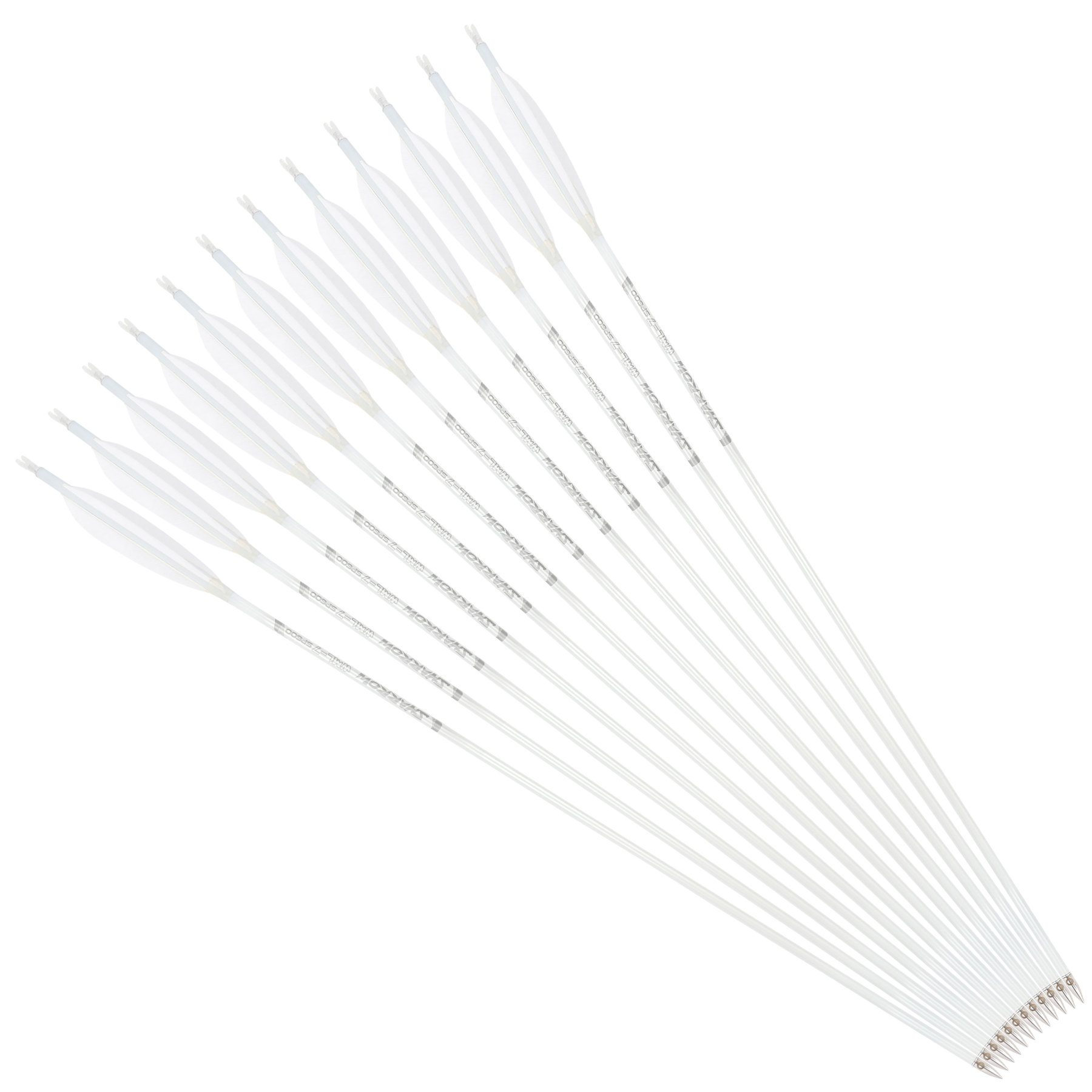 Hunting Fletched Arrows Pure Carbon Feather Spine 400-800