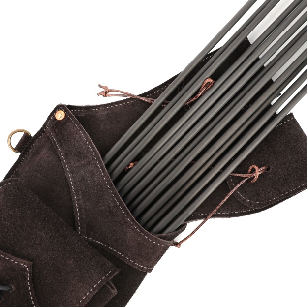 Leather Field Quiver Cowhide Arrow Holder for Traditional Archers
