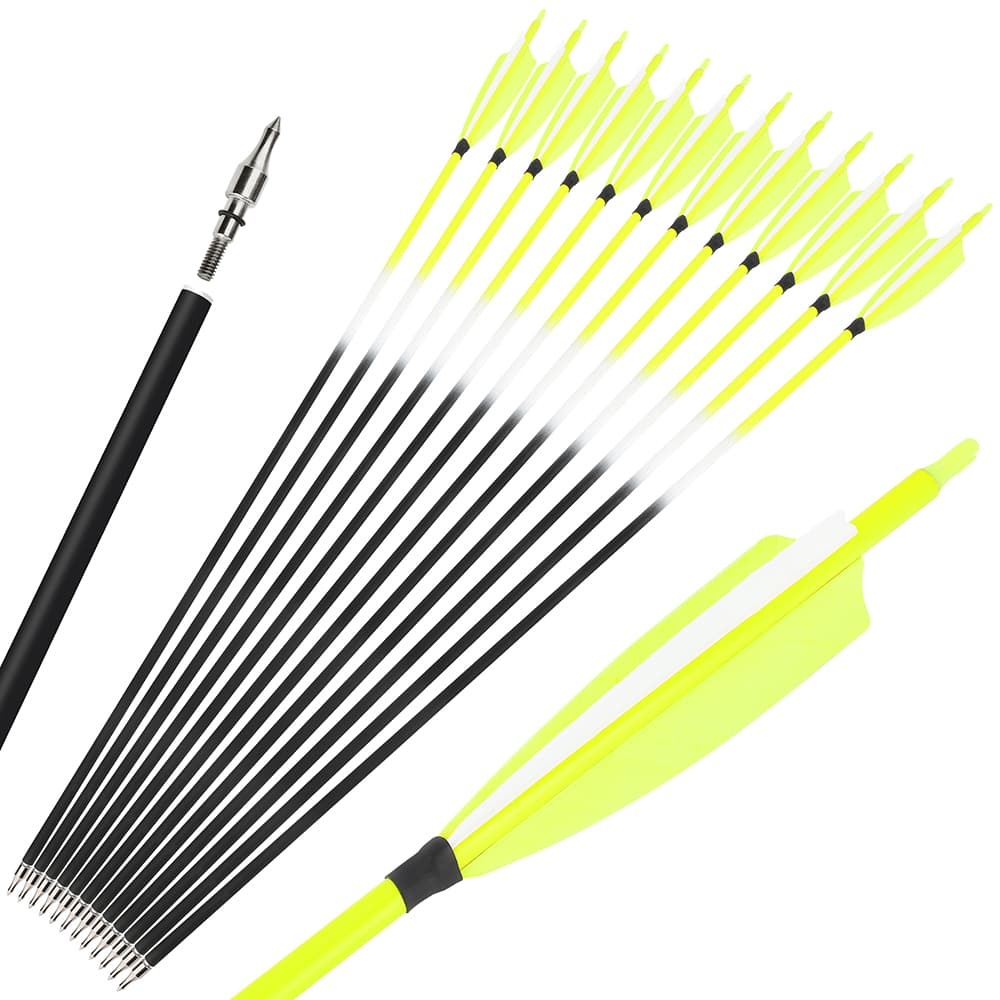 Fletching Carbon Arrows 500 Spine Turkey Feather Target & Hunting