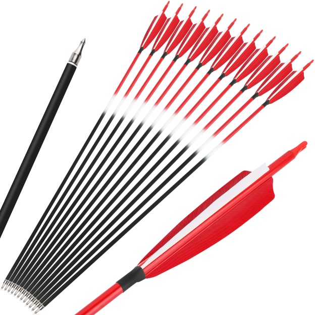 Fletching Carbon Arrows 500 Spine Turkey Feather Target & Hunting