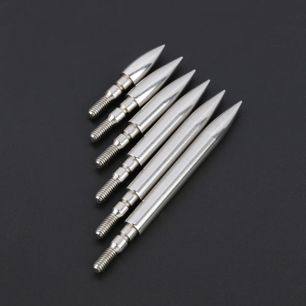 Archery Field Points Steel Arrow Tips 100-200gr Target Arrowhead 24X