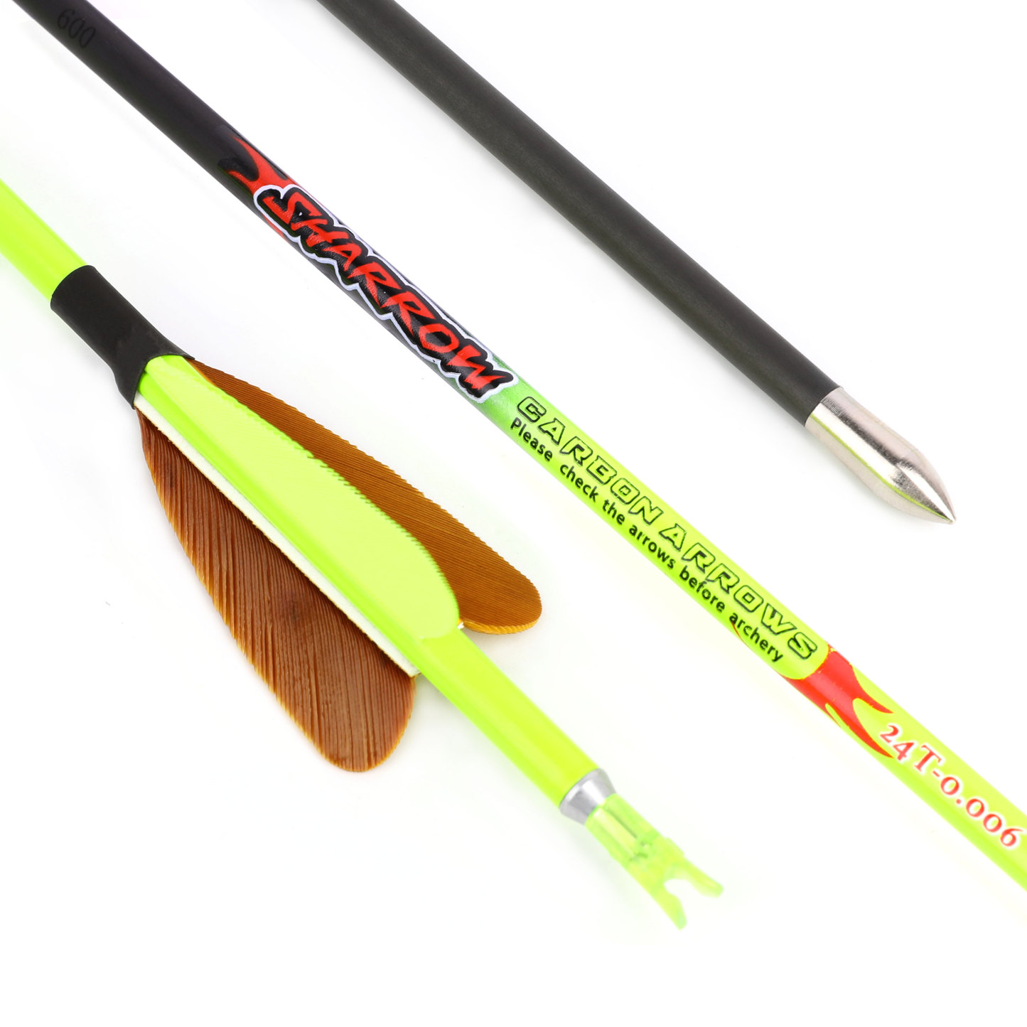 32" 24T Pure Carbon Arrow Spine 400-1000 ID4.2mm Feathers