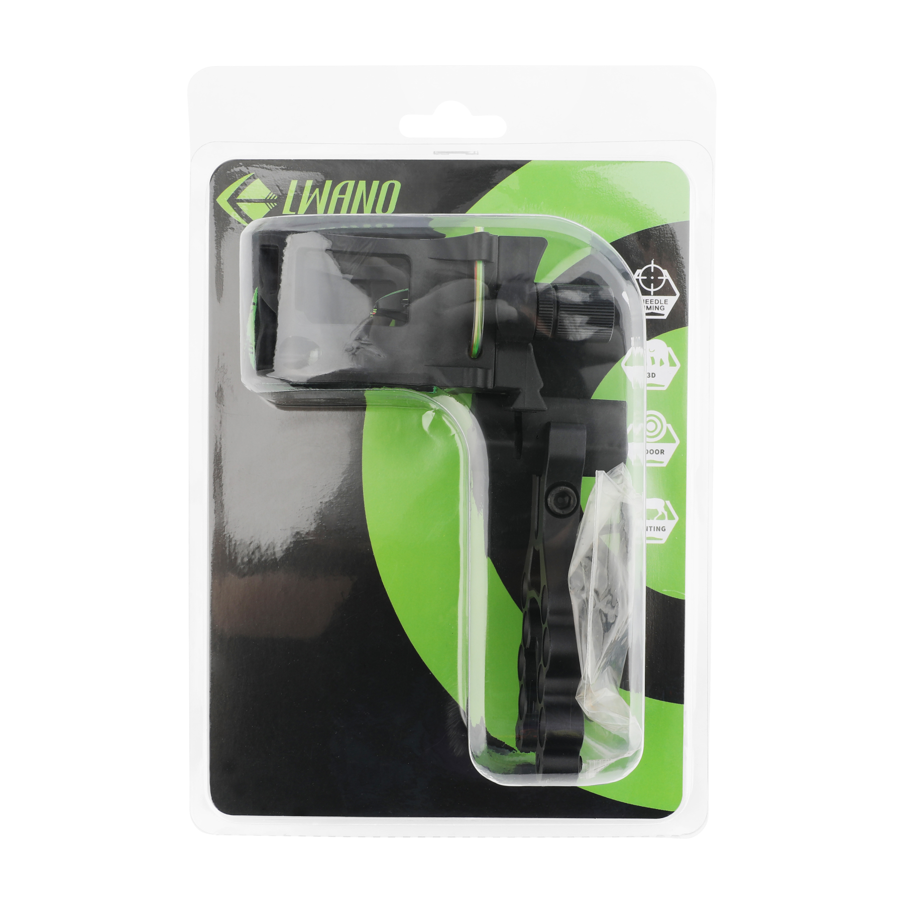 5 Pin Compound Bow Sight 0.019" Optical Fiber Micro Adjustable LED