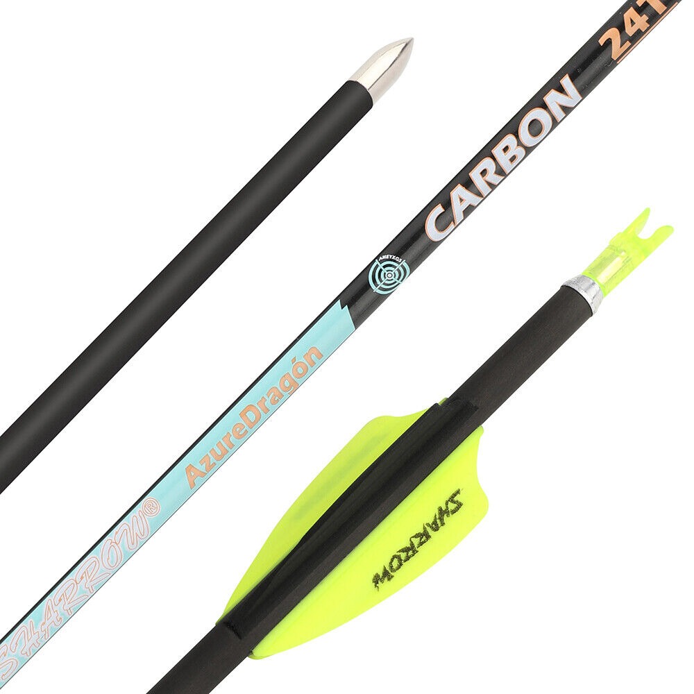 Pure Carbon Arrows 32 inch SP300-1000 Vanes .003" Recurve Compound Bow
