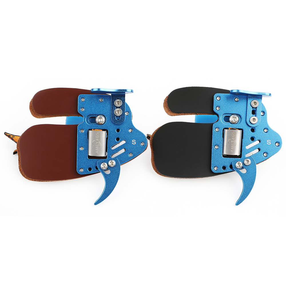 Finger Tab Archery Guard Cow Leather Bowstring Protector Gear LH RH