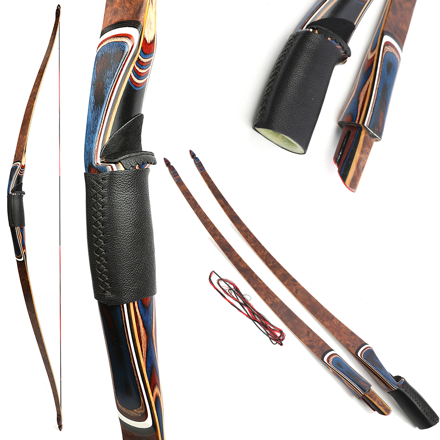 Traditional Takedown Triangle Bow LH RH 60" 20-55 lbs