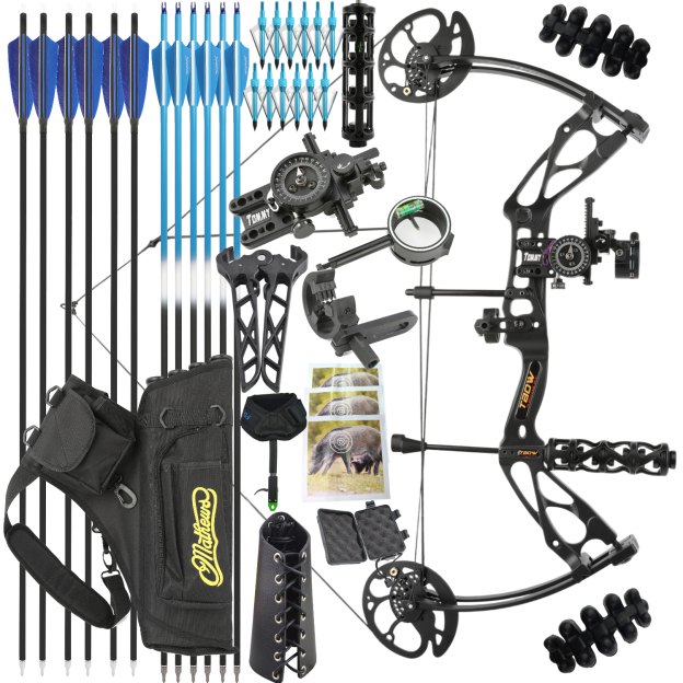 TBOW JUNXING M133 Compound Bow All-in-One Hunting Package 0-70lb