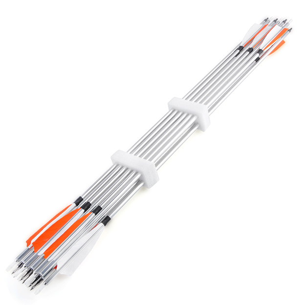 Aluminum Arrows  30"  SP500 4" Feathers Archery Hunting Practice