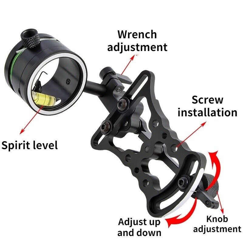 1 Pin Compound Bow Sight 0.019" Adjustable Archery Hunting Target