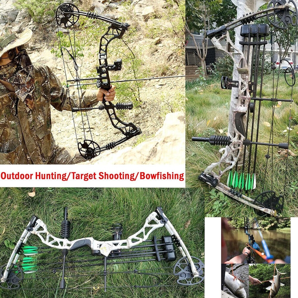 Hunting Compound Bow Arrows Set 30-70lbs Archery Shooting