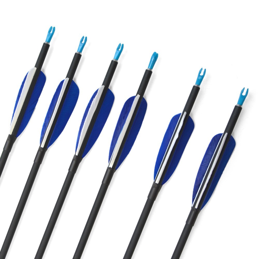 700 Spine Carbon Arrows 32" Turkey Feather Fletching(12-Pack)