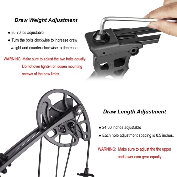 JUNXING X8 Compound Bow Package 20-70lb Hunting Target Set Beginners