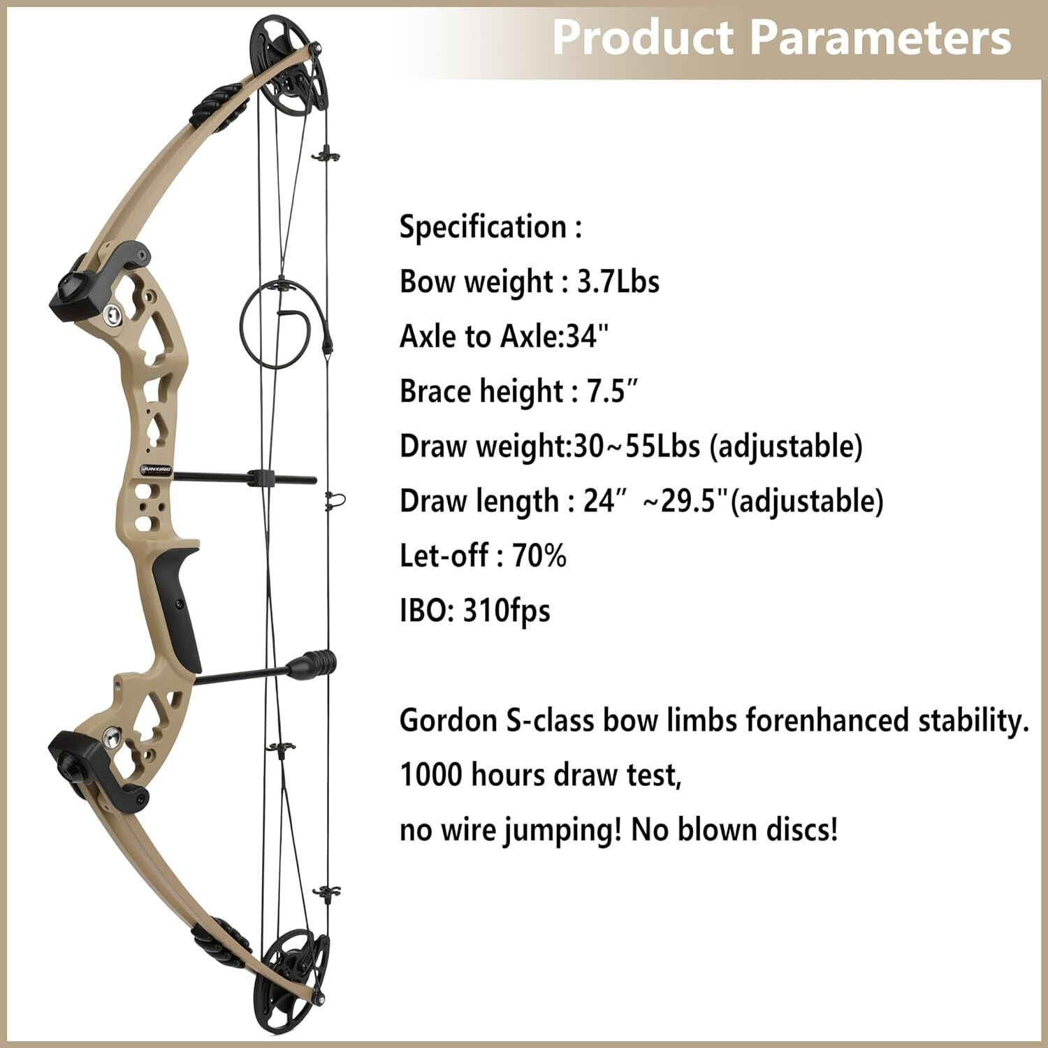 JUNXING M131 Compound Bow Hunting & Fishing Set LH RH