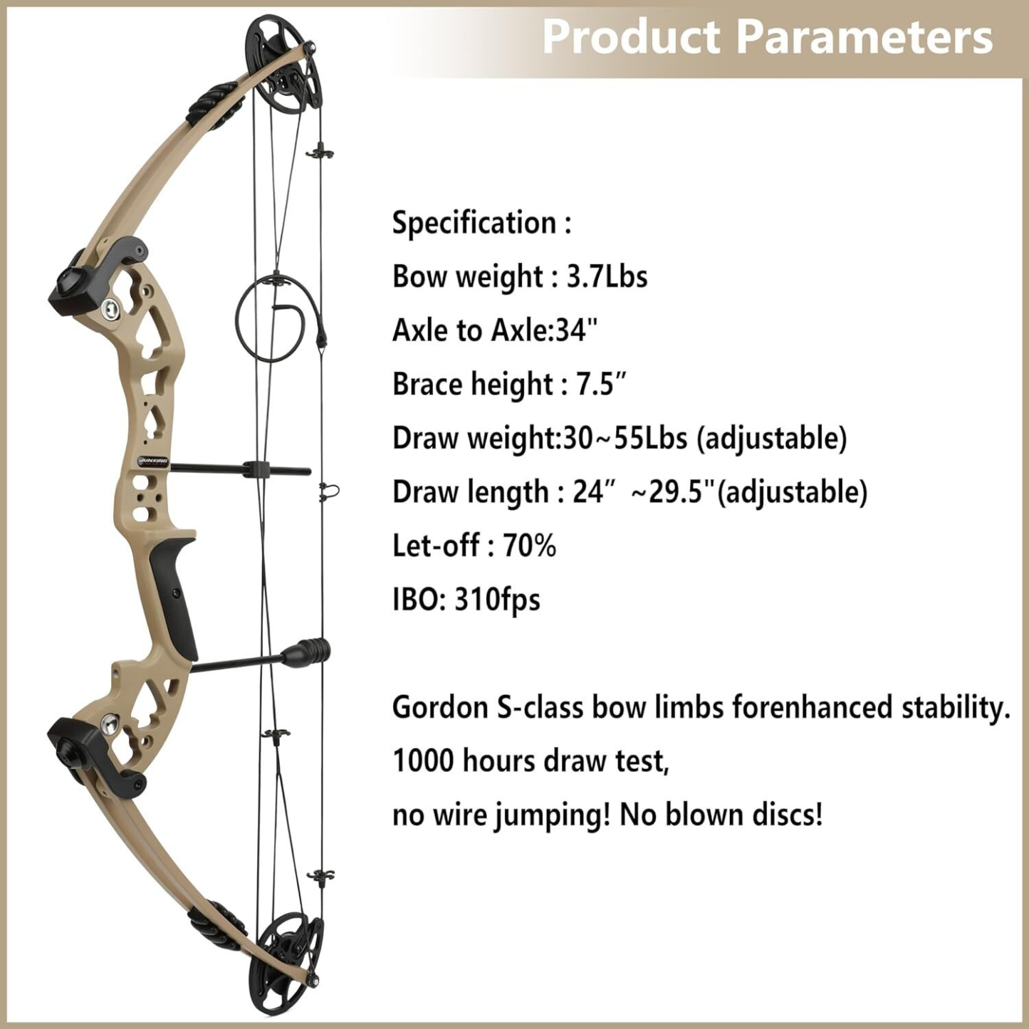 JUNXING M131 Compound Bow Hunting & Fishing Set LH RH