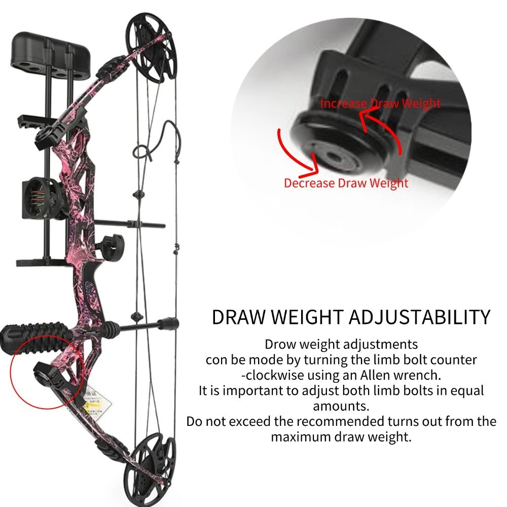 Compound Bow Arrows Set 320 FPS 30-70lb Hunting