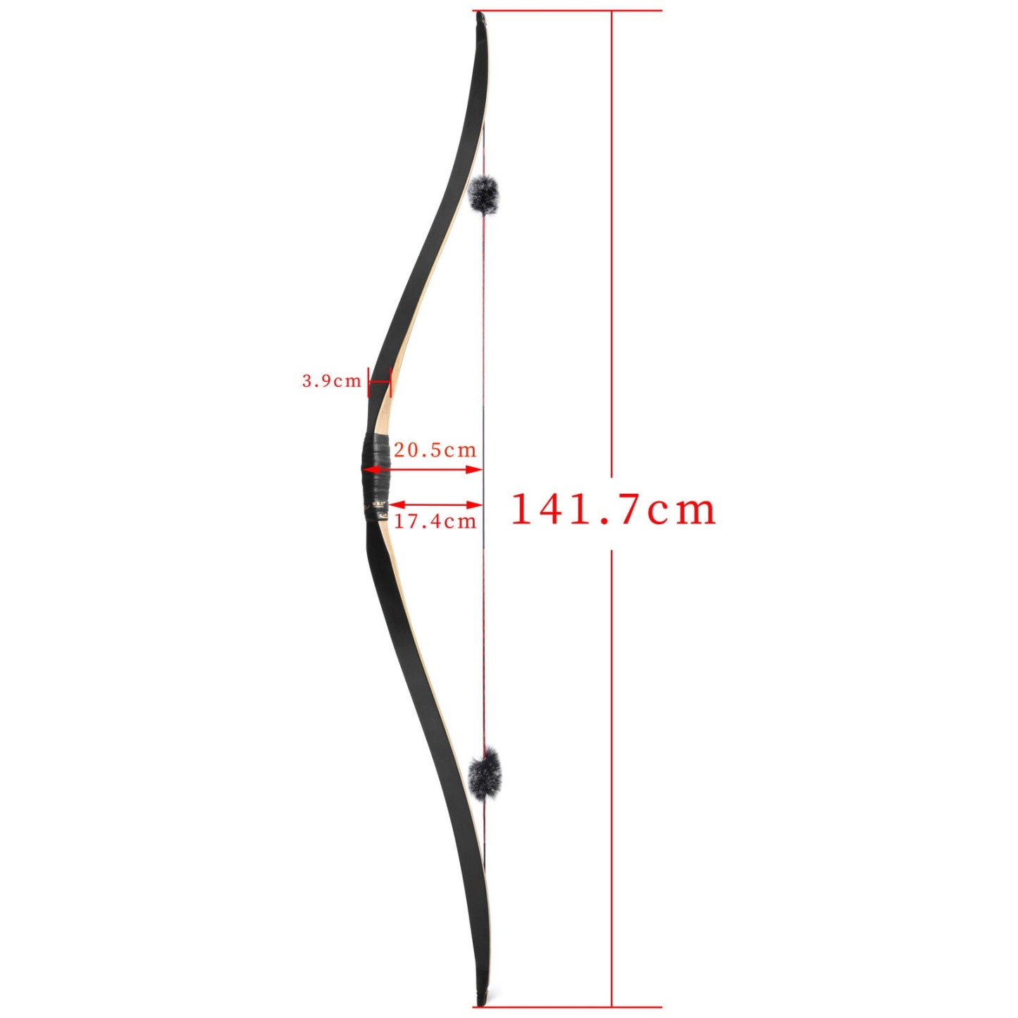 Traditional Bow 15-50lbs Archery Handmade Hunting Recurve bow 58 inch