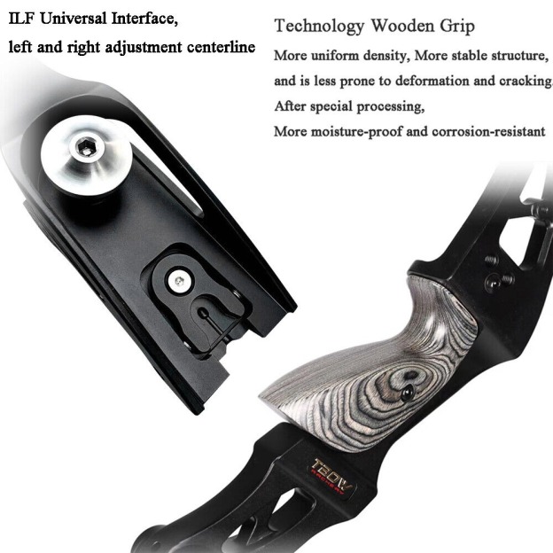 TBOW F263 19" ILF Recurve Bow Riser CNC Aluminum Hunting Target RH