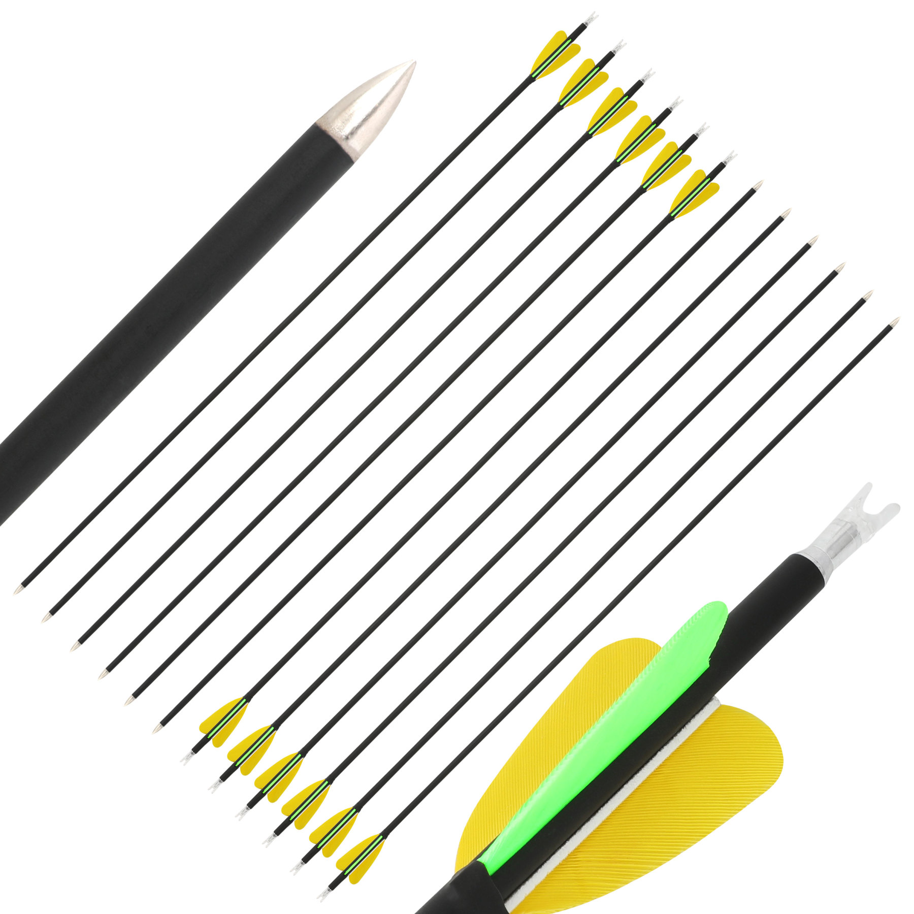 Target Arrows Carbon Feather 4.2mm SP500 Archery Hunting Practice