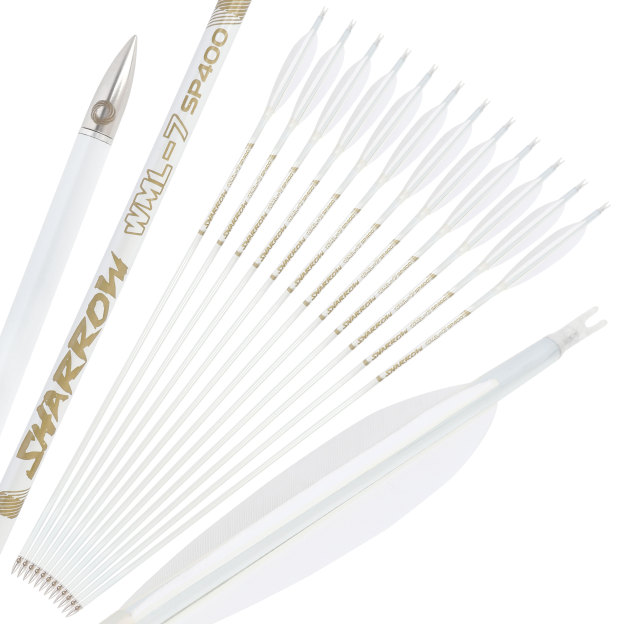 Hunting Fletched Arrows Pure Carbon Feather Spine 400-800