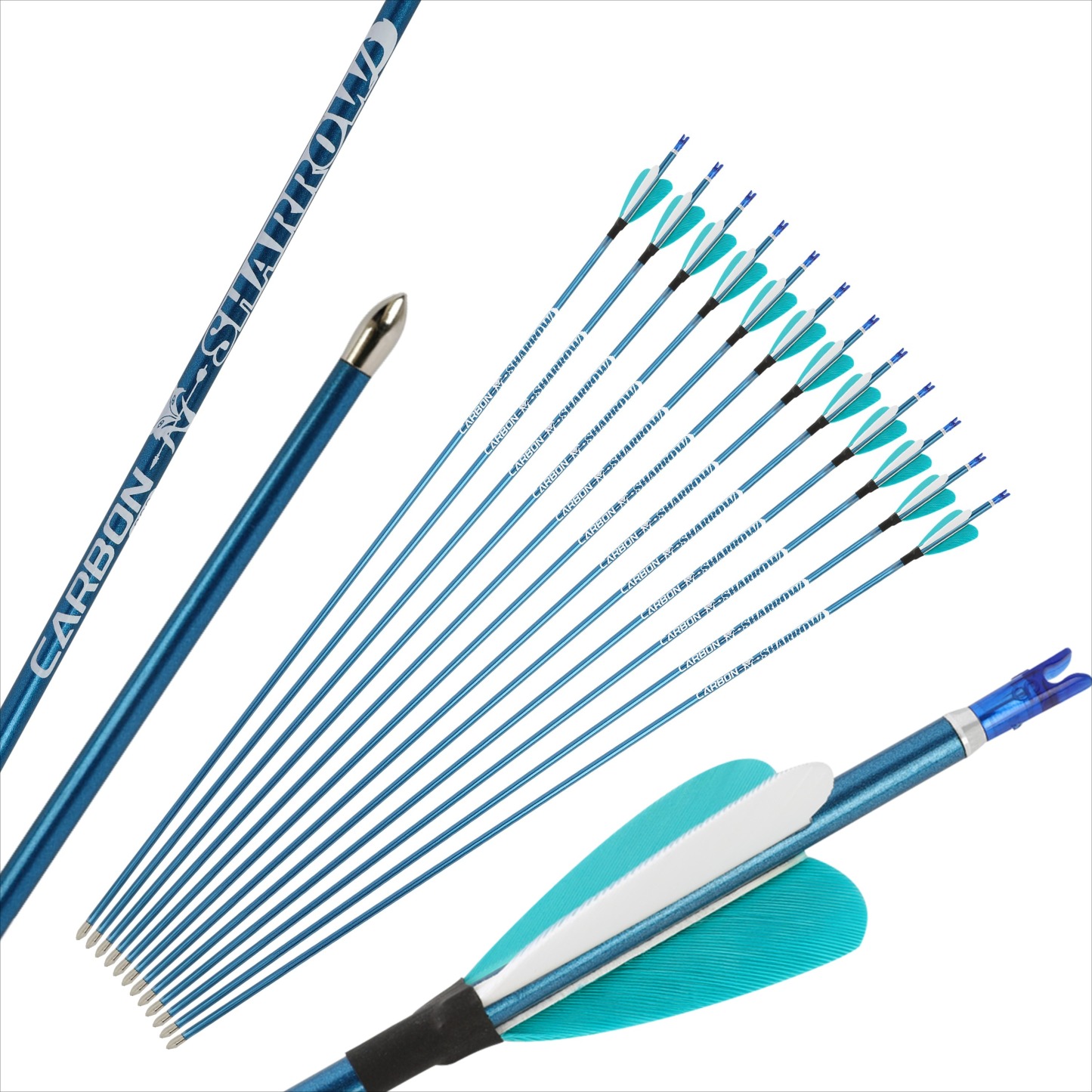 Target Arrows Pure Carbon 400-1000 Spine ±0.006" Turkey Feather