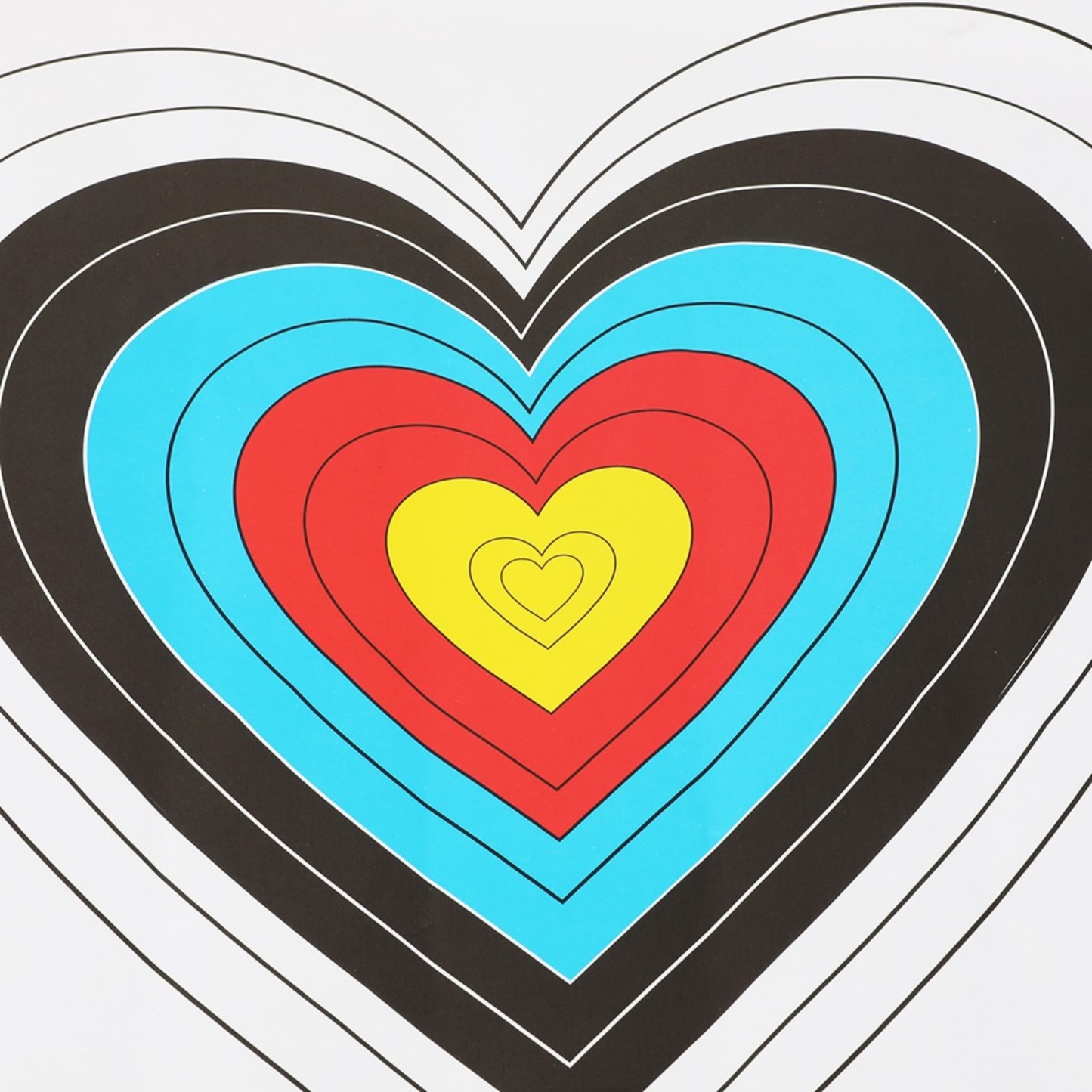 40×40cm Heart Shaped Archery Target Paper for Shooting Practice