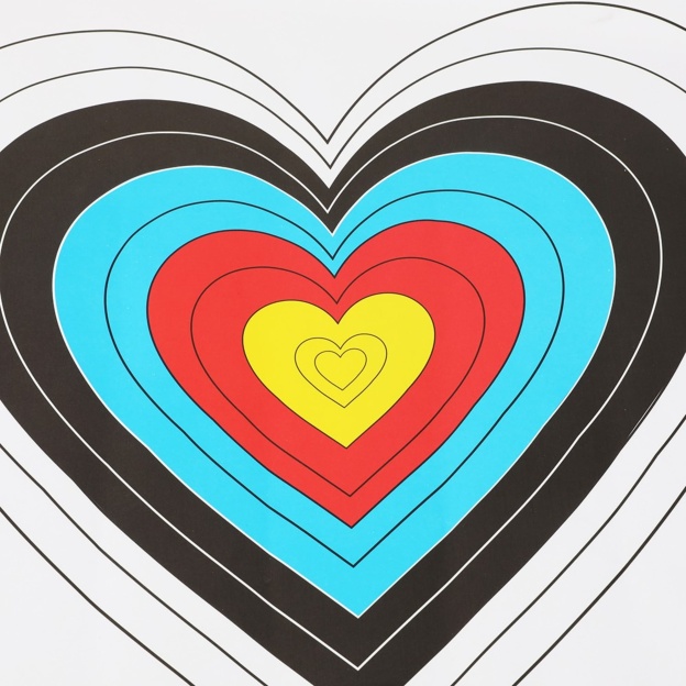 40×40cm Heart Shaped Archery Target Paper for Shooting Practice